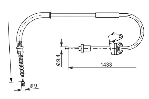 Trosas, stovėjimo stabdys BOSCH 1 987 482 231