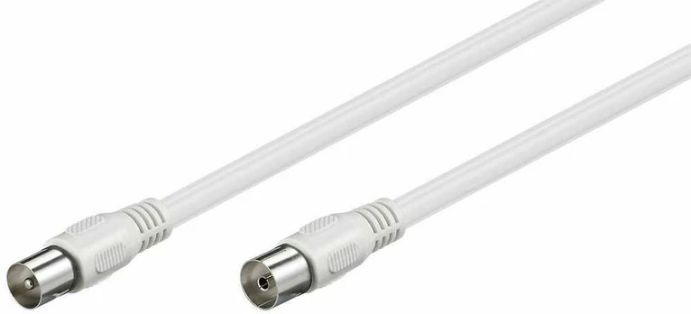 DELTACO TV kabelis, 75 Ohm, 10m baltas/ AN-110