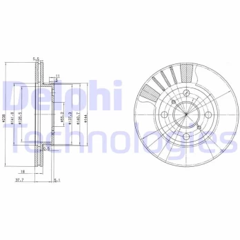 DELPHI BG3424 Brake Disc
