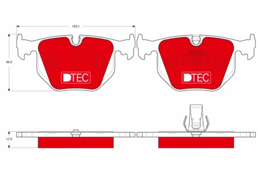TRW GDB1530DTE Brake pad set