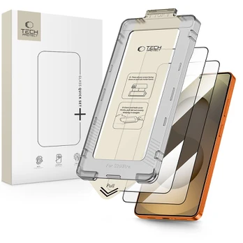 Apsauginis grūdintas stiklas Samsung Galaxy S26 Ultra telefonui "Tech-Protect Quick Set+ 2-Pack"