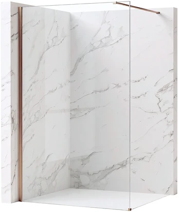 Walk-In dušo sienelė Rea Flexi, Transparent / Brushed Copper, 130 cm