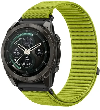 Žalia (Lime) apyrankė Garmin Fenix 5 / 6 / 6 Pro / 7 / 8 / 8 Pro / 9 / 9 Pro (47 mm) "Tech-Protect NylonLoop"