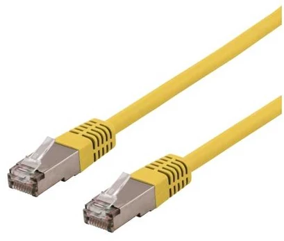 DELTACO U/STP Cat6a patchkabel, LSZH, 1m, Geltona