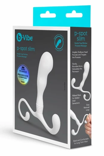 b-Vibe P-Spot Slim Compact Prostate Massager, 10.5 cm, Black