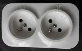 Legrand GN.2X2P+Z N/T IP20 16A - FORIX baltas