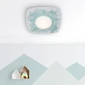 "Scandi forest" LED lubinis šviestuvas, 58 cm, žalias, MDF mediena
