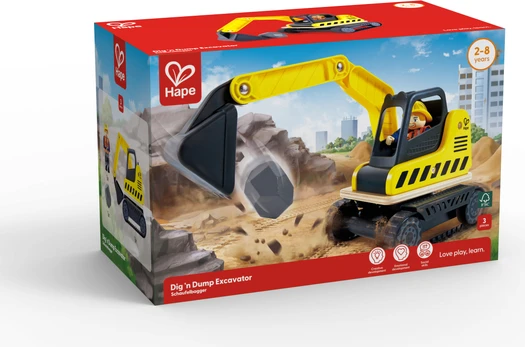 Hape - Dig N' Dump Excavator (87-3058)