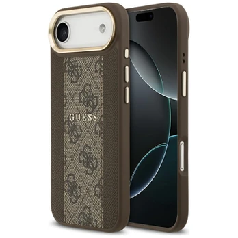 Dėklas Guess 4G Stripe MagSafe do iPhone Air ruda