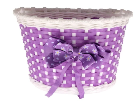 Krepšelis vaikiškam dviračiui, violetinis