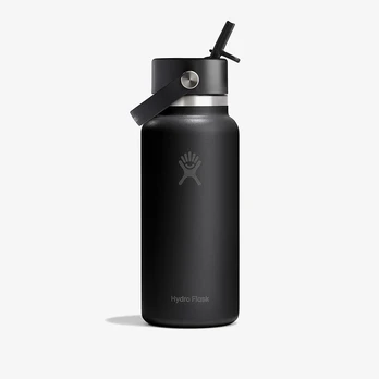 Hydro Flask 946ml Wide Flex Straw Cap Black (W32CFS001 Gertuvės)