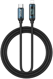 BWOO 27W Braided USB-C to Lightning cable, with animation light 1m kaina