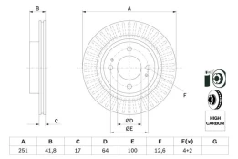 BOSCH 0 986 479 F14 Brake Disc kaina
