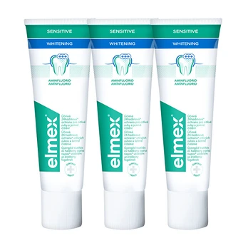 Elmex Sensitive Whitening (3 x 75 ml) - Whitening toothpaste for sensitive teeth