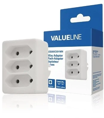 Valueline VLES300C001WH Tee Adapteris 220V EU