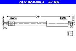 ATE 24.5102-0304.3 Brake hose