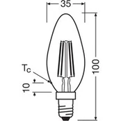 OSRAM LED lemputė žvakė matinė E14 3,8W 4000K 806lm