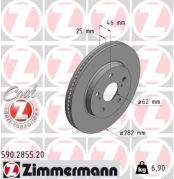 Stabdžių diskas ZIMMERMANN 590.2855.20 kaina