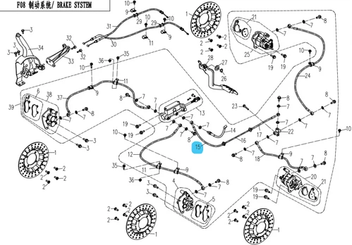 7030-081040 front hose rear brake