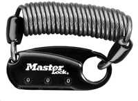 Karabińczyk su kablem Master Lock 1551EURDBLK
