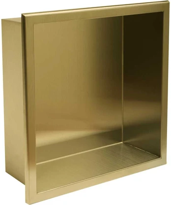 rea bathroom shelf 30x30 auksinis brush