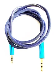 Mocco Textile Premium AUX Cable 3.5 mm -> 3.5 mm 1m Mėlyna kaina