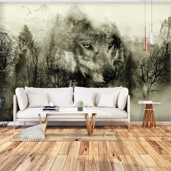 Artgeist Fototapetas - Mountain Predator (rusvai gelsvas)