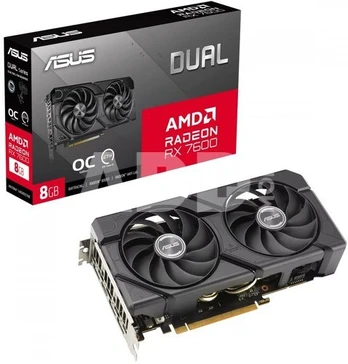 Asus Graphics card Dual Radeon RX 7600 EVO OC Edition 8GB GDDR6