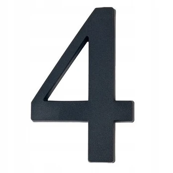 Namo numeris 4, juodas, 19 cm
