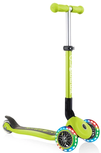 Paspirtukas GLOBBER Junior Foldable Fantasy Lights, žalias