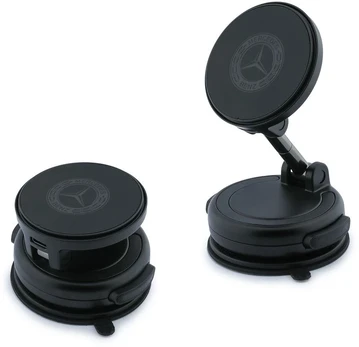 Mercedes Foldable Magnetic Car Holder with Wireless Charging Juodas