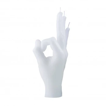 CandleHand OK Candle Žvakė, White