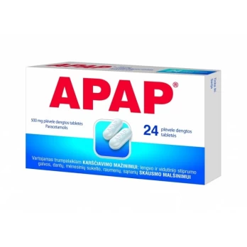 APAP 500 mg plėvele dengtos tabletės N24