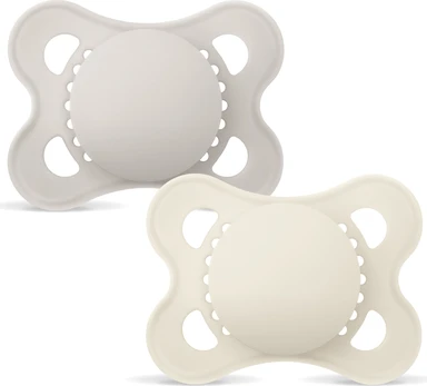MAM - Orig Silk Pacifiers - Neutral - 0-6m