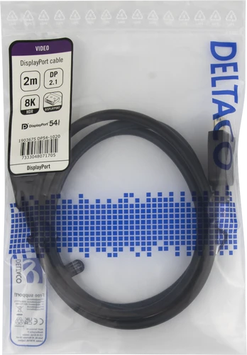 DisplayPort kabelis DELTACO, DP 2.1a, DP54, 2,0 m / DP54-1020 / 1903675