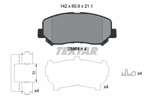 TEXTAR 2556403 Brake pad set