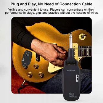 Belaidė 2,4g sistema profesionali belaidė gitara Bass Yq