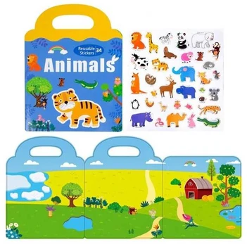 Magnetiniai lipdukai vaikams Animals, 34 vnt.
