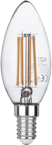 4W LED lemputė, skaidri, E14, 6500K