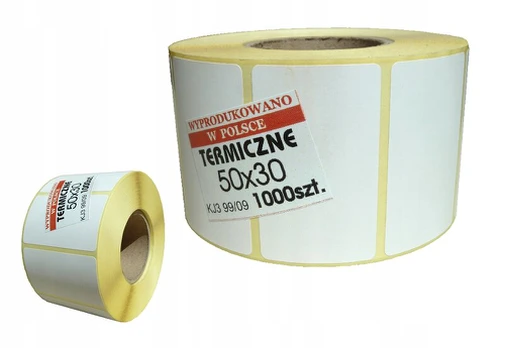Terminės etiketės 50x30 mm, 1000 vnt. ritinyje