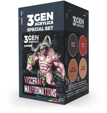 AK Interactive - Wargame Color set - Visceral Malformations - 3rd generation - Akrilinių dažų rinkinys, AK1065