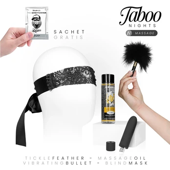 Taboo Nights Set 4: Massage Kit with Warming Oil & Accessories