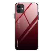 Grūdinto Stiklo Dėklas 'Gradient Glass Durable' Iphone 12 Mini Juodas-Raudonas kaina