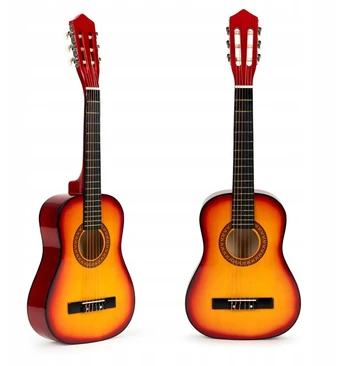 Didelė klasikinė medinė gitara vaikams su 6 stygomis