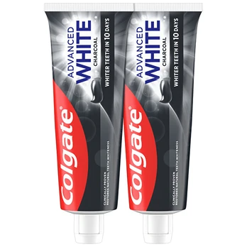 Colgate Advanced White Charcoal Whitening Toothpaste 2 x 75 ml 75ml Unisex