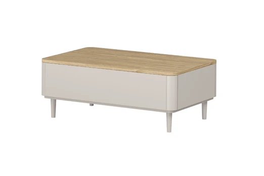 Coffee Table Amilio - Cashmere / Oiled Oak / Cashmere Legs