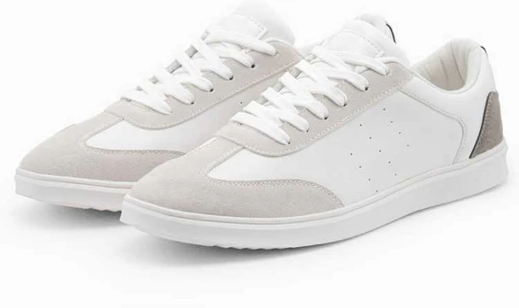 men's high-top trainers t373 - baltas