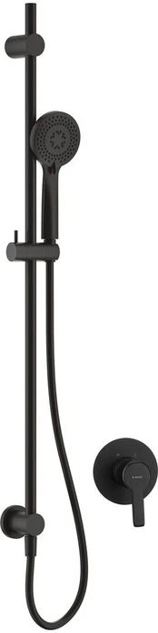 Concealed shower set with rail