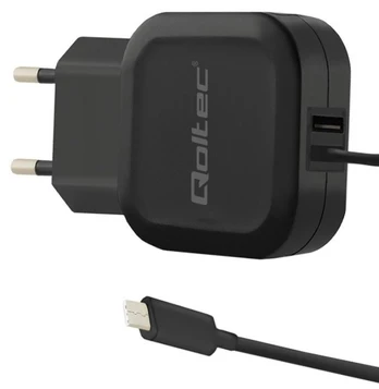 Įkroviklis Qoltec, USB Type C/USB 2.0 Type A/USB Type-C male, juoda, 17 W