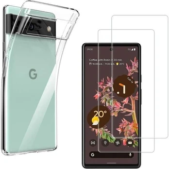 Google Pixel 6 dėklas ir 2 grūdinti stiklai ekranui Phonillico® apsaugai